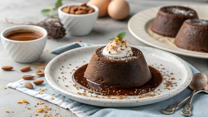 Chocolate Lava Cake with Whipped Cream