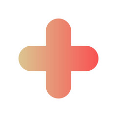Obraz premium plus sign icon with gradient