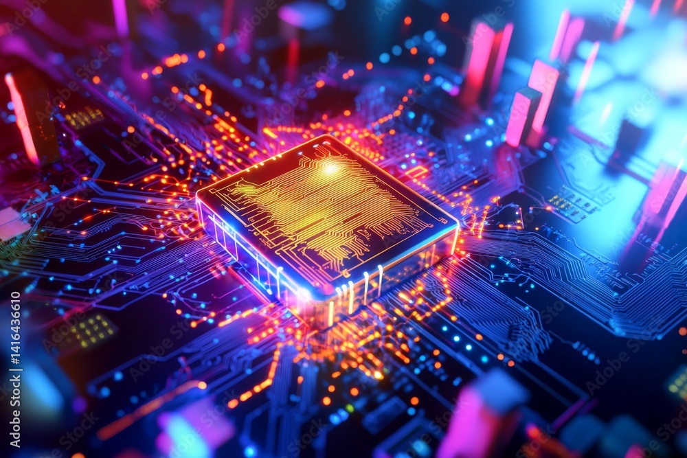 Aufkleber data protection concept featuring a shield with a circuit design, surrounded by secure server imager