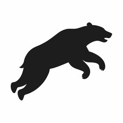 Bear silhouette vector illustration isolated on white background