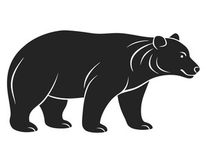 Bear silhouette vector illustration isolated on white background
