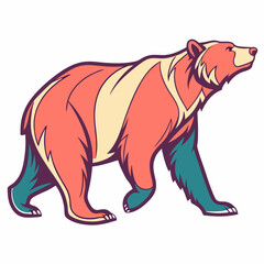 Bear silhouette vector illustration isolated on white background