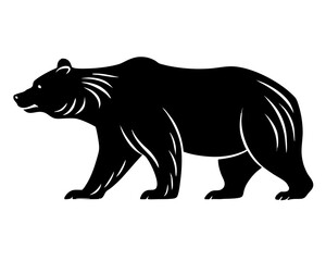 Bear silhouette vector illustration isolated on white background