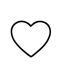 Heart Icon Hand Drawn Outline Style