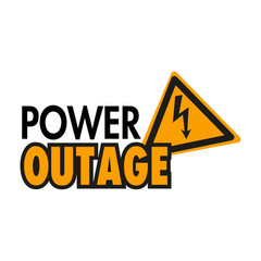 Power Outage Warning Sign Vector Illustration