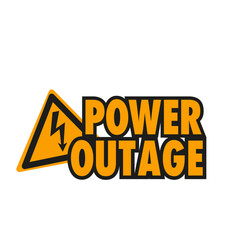 Power Outage Warning Sign Vector Illustration