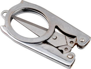 Obraz premium Metallic pocket scissors open