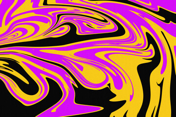Psychedelic Abstract Marble Swirl – Magenta, Gold Yellow, and Black Fluid Art for Album Covers, Posters, Branding, and Bold Digital Designs. 