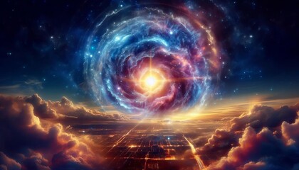 Obraz premium Oort Cloud The Oort cloud shining with celestial energy illumina