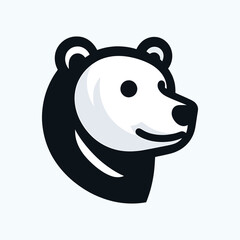  Vector illustration logo bear silhouette