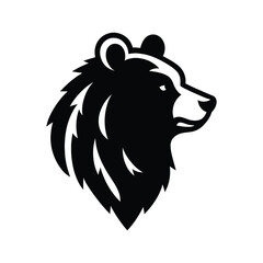  Vector illustration logo bear silhouette
