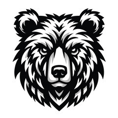  Vector illustration logo bear silhouette