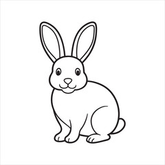 Obraz premium vector illustration of easter bunny