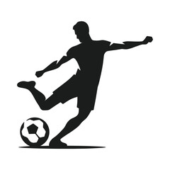 sports avatar Vector silhouette on white background