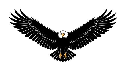 Obraz premium Flying animal. black and white style. for design and background