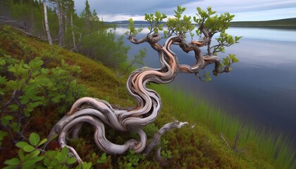 Oddly Shaped Branch A tree branch that has grown into a bizarre