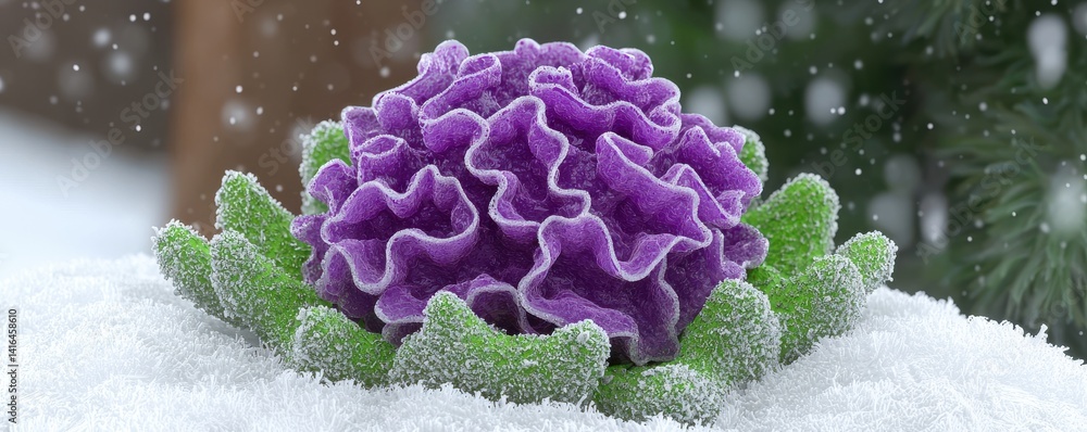 Poster 3d rendered representation of a bacterial cell with vibrant colors and intricate details on a textur