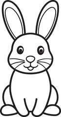 rabbit icon vector on white background