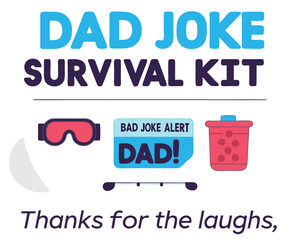 Dad Joke Survival Kit - Printable Father's Day Gift Set, Funny Dad Appreciation Card, Custom Humor-Themed Present for Dad, Best Dad Ever