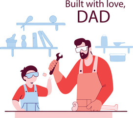 Filled With Love of Dad - Heartfelt Father's Day Card, Custom Dad Appreciation Design, Printable Gift for Dad, Emotional Father's Day Message