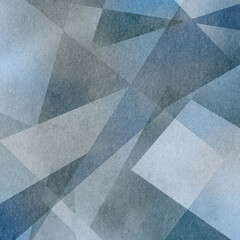 Abstract Geometric Composition in Shades of Blue