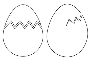 Egg icon vector. Flat vector silhouette egg. Egg Flat Icon Outline. vector illustration.