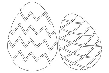 Bright painted isolated Easter Eggs. Set of eggs. Cartoon flat style. Traditional religious Easter symbols. Vector illustration. EPS 10