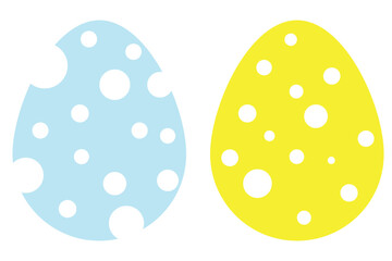 Bright painted isolated Easter Eggs. Set of eggs. Cartoon flat style. Traditional religious Easter symbols. Vector illustration. EPS 10