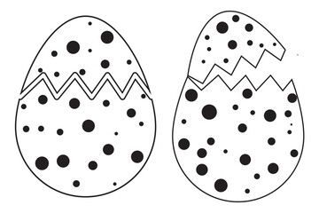Bright painted isolated Easter Eggs. Set of eggs. Cartoon flat style. Traditional religious Easter symbols. Vector illustration. EPS 10