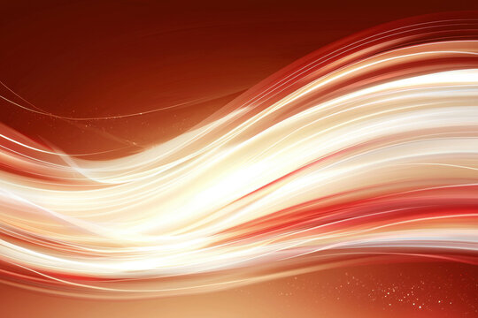 intense burst of red and white light streams flowing gracefully across warm background, creating dynamic and vibrant visual experience that captivates viewer