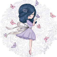 princess butterfly vector