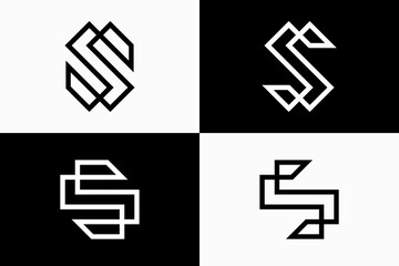collection letter S logo design vector