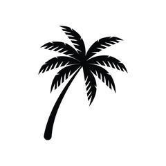 Most popular Palm tree silhouette vector isolated on white background © Design lab 234