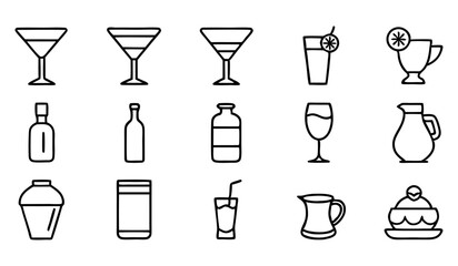 set of drinks