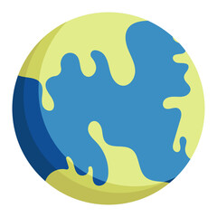 Planet earth vector illustration isolated on Transparent background