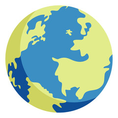 Planet earth vector illustration isolated on Transparent background