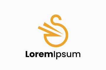 letter S duck logo design vector