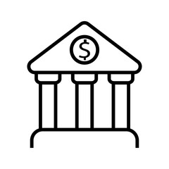 Bank icon set. bank vector icon, museum, university