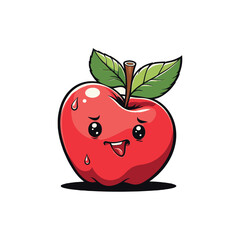 apple fruit icon,types of fresh fruits,vitamins,vector illustration on white background.