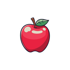 apple fruit icon,types of fresh fruits,vitamins,vector illustration on white background.