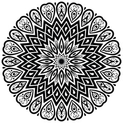 Beautiful Mandala Pattern Design. Tattoo design, mandala patterns, Arabic patterns, Rangoli, Alpona, Kolam, Paisley line art.  