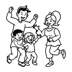 Family fun, happy family time 