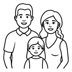 Fototapeta premium A family of a black and white parent and daughter