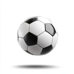 Fototapeta premium Classic Black and White Soccer Ball Sport Equipment Football Game Isolated on White Background