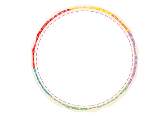 麻の葉文様を使った和風の円フレーム