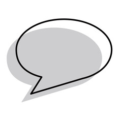 シンプルフキダシ　グレー