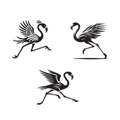 Flamingo Running Vector Silhouette Set

Black and White Flamingo Motion Icons

Minimal Running Flamingo Illustration