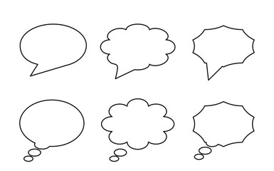 シンプルフキダシセット　ホワイト