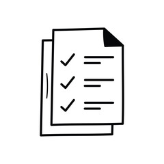 Shopping Checklist icon vector stock illustration