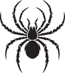 Illustration vector of black spider